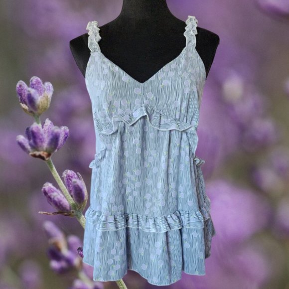 NWT HAILEY & CO. Babydoll ruffle tank top. Size M NWT - Picture 1 of 9